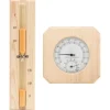 Hot 2-i-1 Bastutermometer & hygrometer sandur set massiv furu Bastu