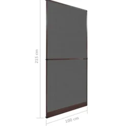 vidaXL Insektsnät med gångjärn för dörrar 100 x 215 cm brun - Husdörrar