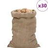 Outlet Jutesäckar 30 st 60x105 cm 100% jute 340 gsm - Resväskor & väskor Trädgårdskorgar