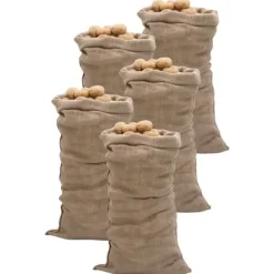 vidaXL Jutesäckar 5 st 65x135 cm 100% jute 220 gsm - Resväskor & väskor