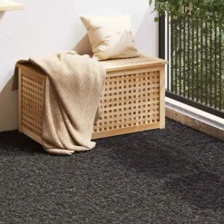 vidaXL Konstgräs Svart Polypropylen + SBR-bakning 1 x 15 m UV-beständigt