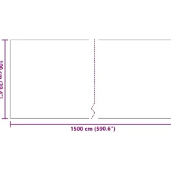 vidaXL Konstgräs Svart Polypropylen + SBR-bakning 1 x 15 m UV-beständigt