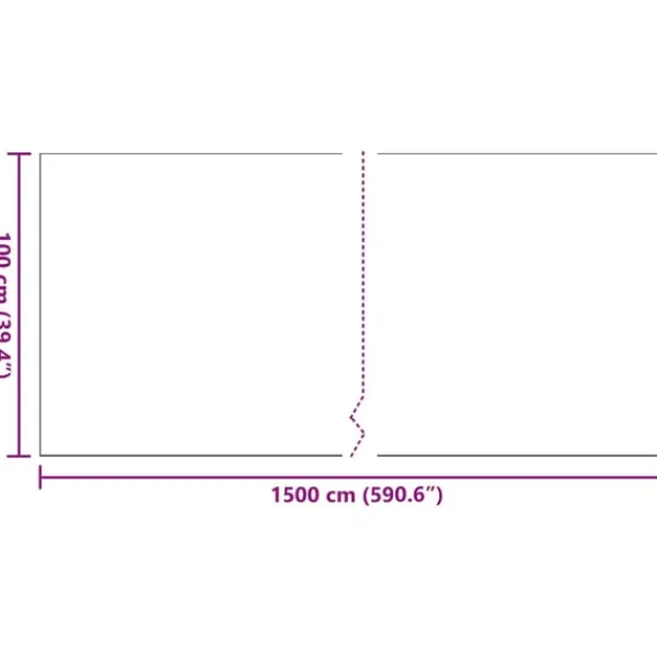 vidaXL Konstgräs Svart Polypropylen + SBR-bakning 1 x 15 m UV-beständigt
