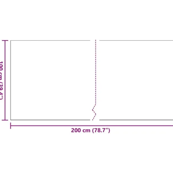 vidaXL Konstgräs Svart Polyeten, Polypropylen, SBR 1 x 2 meter, 30mm tjock