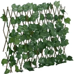 vidaXL Konstväxt druvblad spaljé expanderbar grön 190x60 cm - Staket