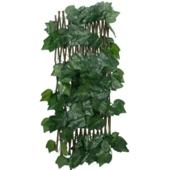 vidaXL Konstväxt druvblad spaljé expanderbar grön 190x60 cm - Staket