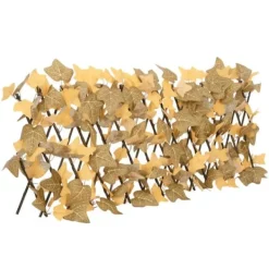 vidaXL Konstväxt lönnlöv spaljé expanderbar orange 180x30 cm - Staket