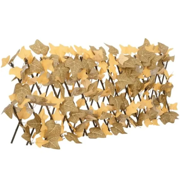 vidaXL Konstväxt lönnlöv spaljé expanderbar orange 180x30 cm - Staket