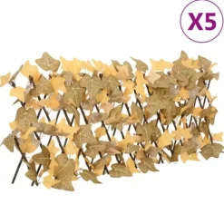 Hot Konstväxt lönnlöv spaljé expanderbar orange 5 st 180x30 cm - Staket Valvbågar, Spaljéer, Bersåer & Pergolor