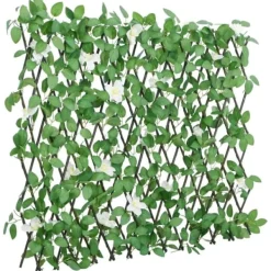 Best Konstväxt murgröna spaljé expanderbar grön 186x30 cm - Staket Valvbågar, Spaljéer, Bersåer & Pergolor