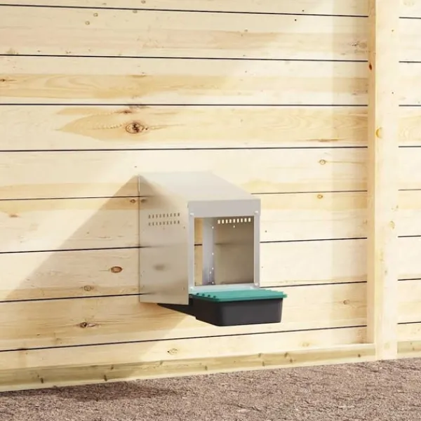 Outlet Kyckling värprede 1 fack väggmonterat galvaniserat stål För Fåglar & Småvilt