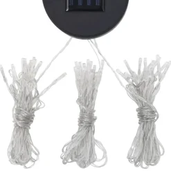 vidaXL Ljusslinga LED för lusthus med solpanel - Tillbehör till partytält & lusthus