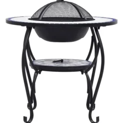 vidaXL Mosaic Fire Pit Bord Trädgård Fire Pit Uteplats Fire Pit Uteplats Fire Pit Utomhus Fire Pit Bakgård Blå 46724
