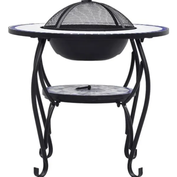 vidaXL Mosaic Fire Pit Bord Trädgård Fire Pit Uteplats Fire Pit Uteplats Fire Pit Utomhus Fire Pit Bakgård Blå 46724