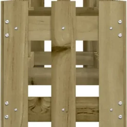 Clearance Odlingslåda med staket-design 200x30x30 cm impregnerad furu - Krukor & odlingslådor Krukor & Växtbehållare
