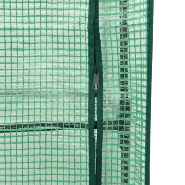 vidaXL Odlingslåda med växthusöverdrag rottinglook 40x40x139 cm