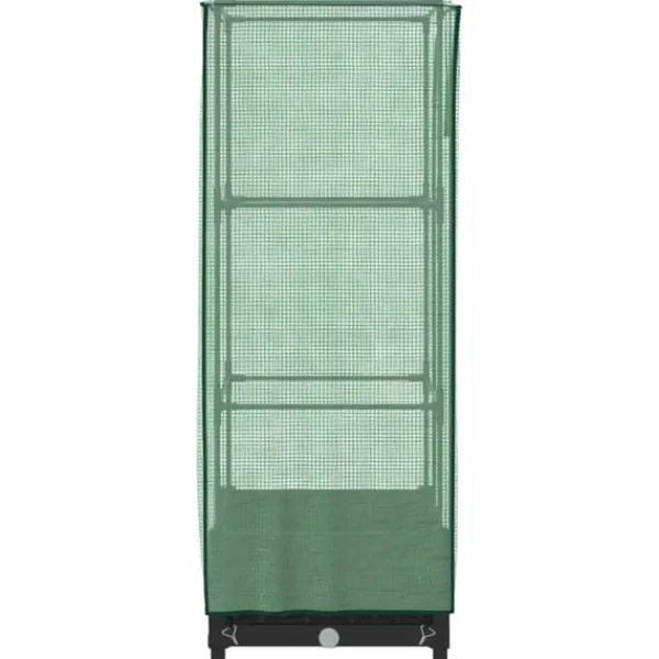 Best Odlingslåda med växthusöverdrag rottinglook 40x40x123 cm Växthus