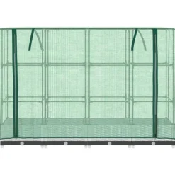 vidaXL Odlingslåda med växthusöverdrag rottinglook 160x40x123 cm