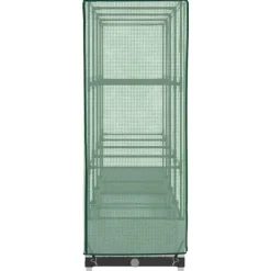 vidaXL Odlingslåda med växthusöverdrag rottinglook 160x40x123 cm