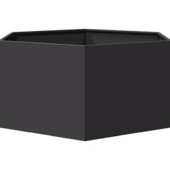 New Odlingslåda svart sexkantig 104x90x45 cm stål Krukor & Växtbehållare