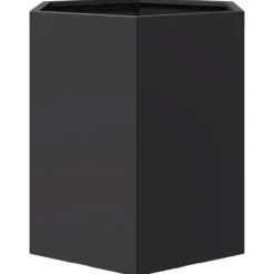 Outlet Odlingslåda svart sexkantig 46x40x45 cm stål Krukor & Växtbehållare