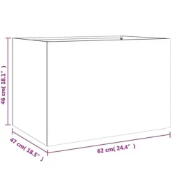 vidaXL Odlingslåda svart 62x47x46 cm kallvalsat stål - Krukor & odlingslådor
