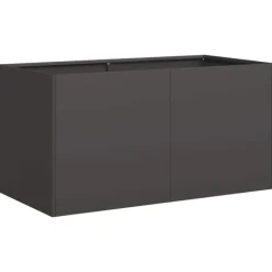 Discount Odlingslåda svart 80x40x40 cm kallvalsat stål Krukor & Växtbehållare