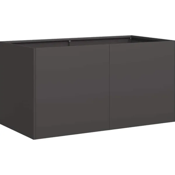 Discount Odlingslåda svart 80x40x40 cm kallvalsat stål Krukor & Växtbehållare