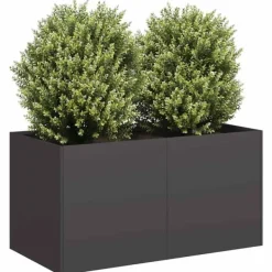 Discount Odlingslåda svart 80x40x40 cm kallvalsat stål Krukor & Växtbehållare