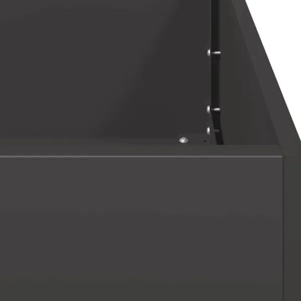 Discount Odlingslåda svart 80x40x40 cm kallvalsat stål Krukor & Växtbehållare