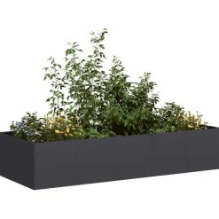 Sale Odlingslåda svart 200x80x40 cm stål Krukor & Växtbehållare