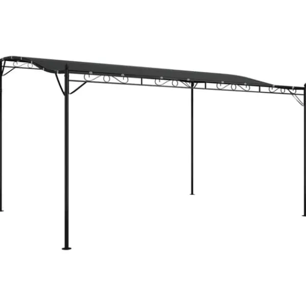 vidaXL Paviljong antracit 4x3 m 180 g/m² tyg och stål - Partytält & paviljoner