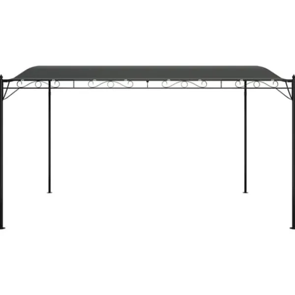vidaXL Paviljong antracit 4x3 m 180 g/m² tyg och stål - Partytält & paviljoner