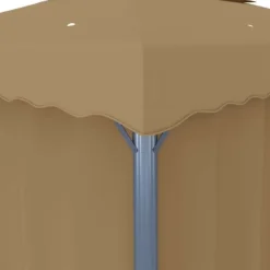 Discount Paviljong med draperi 4x3 m taupe aluminium - Partytält & paviljoner Tält & Lusthus