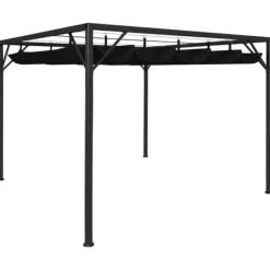 New Paviljong med infällbart tak 3x3 m antracit - Partytält & paviljoner Tält & Lusthus