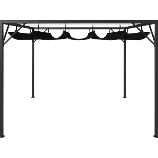 New Paviljong med infällbart tak 3x3 m antracit - Partytält & paviljoner Tält & Lusthus