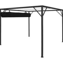 New Paviljong med infällbart tak 3x3 m antracit - Partytält & paviljoner Tält & Lusthus