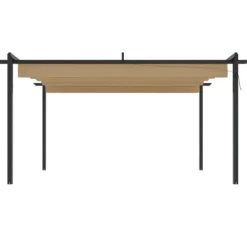 vidaXL Paviljong med infällbart tak 4x3 m taupe - Partytält & paviljoner