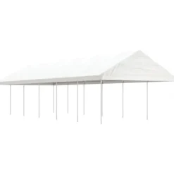 Online Paviljong med tak vit 13,38x4,08x3,22 m polyeten - Partytält & paviljoner Tält & Lusthus