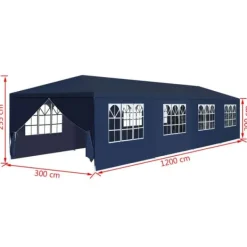 Outlet Paviljong 3x12 m blå - Partytält & paviljoner Tält & Lusthus