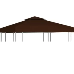 Clearance Paviljongtak med ventilering 310 g/m² 3x3 m brun - Tak till partytält & lusthus Tält & Lusthus