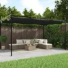 vidaXL Pergola med infällbart tak antracit 395x292x230 cm - Partytält & paviljoner