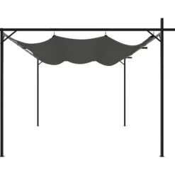 vidaXL Pergola med infällbart tak antracit 395x292x230 cm - Partytält & paviljoner