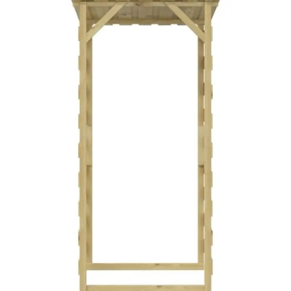 vidaXL Pergola med tak 100x90x200 cm Impregnerad furu 318380