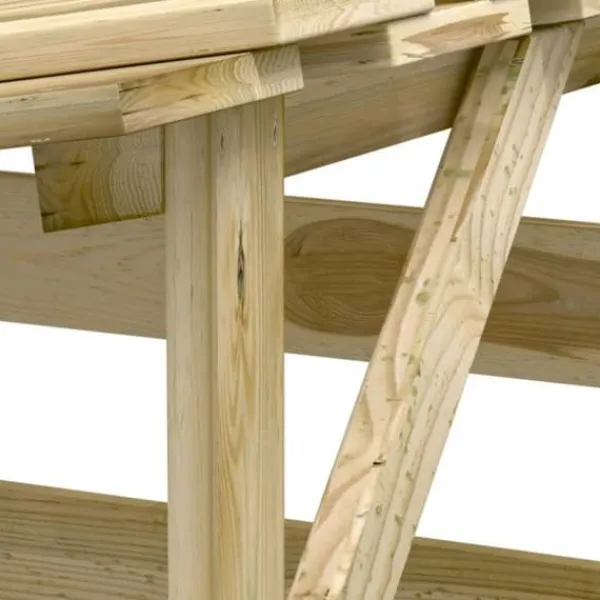 vidaXL Pergola med tak 100x90x200 cm Impregnerad furu 318380