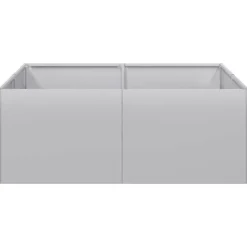 Planteringskärl 80x80x30 cm galvaniserat stål Krukor & Växtbehållare