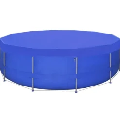 vidaXL Poolöverdrag PE runt 460 cm 90 g/m² - Poolskydd