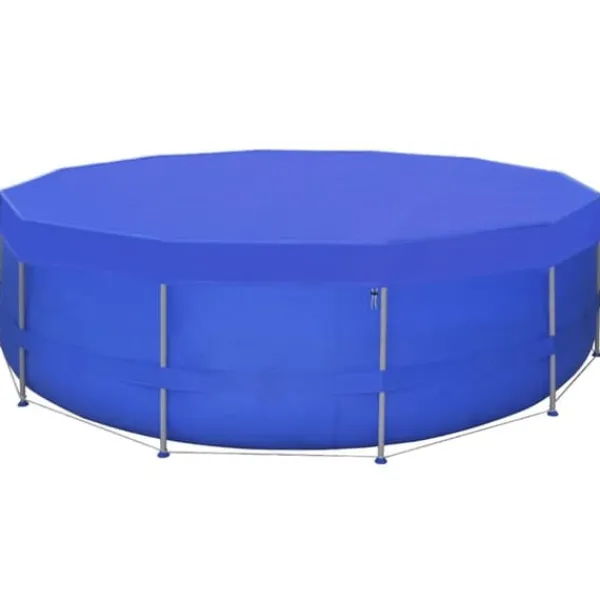 vidaXL Poolöverdrag PE runt 460 cm 90 g/m² - Poolskydd
