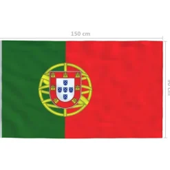 vidaXL Portugals flagga 90x150 cm