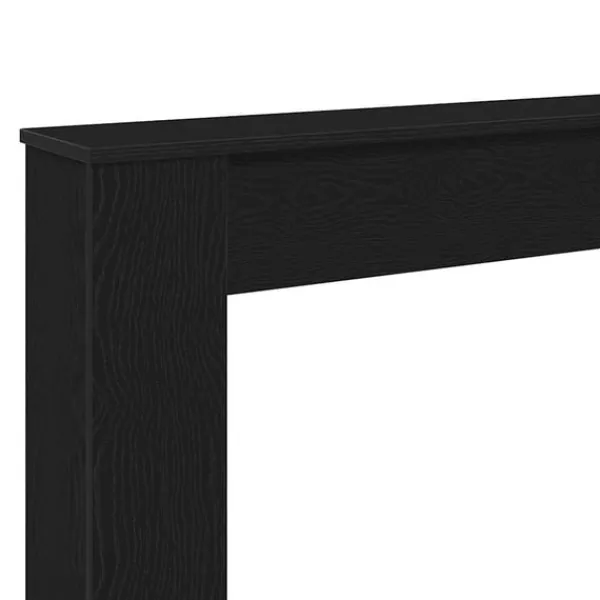 Öppen spis infattning svart ek 100x20x100 cm konstruerat trä Öppna Spisar